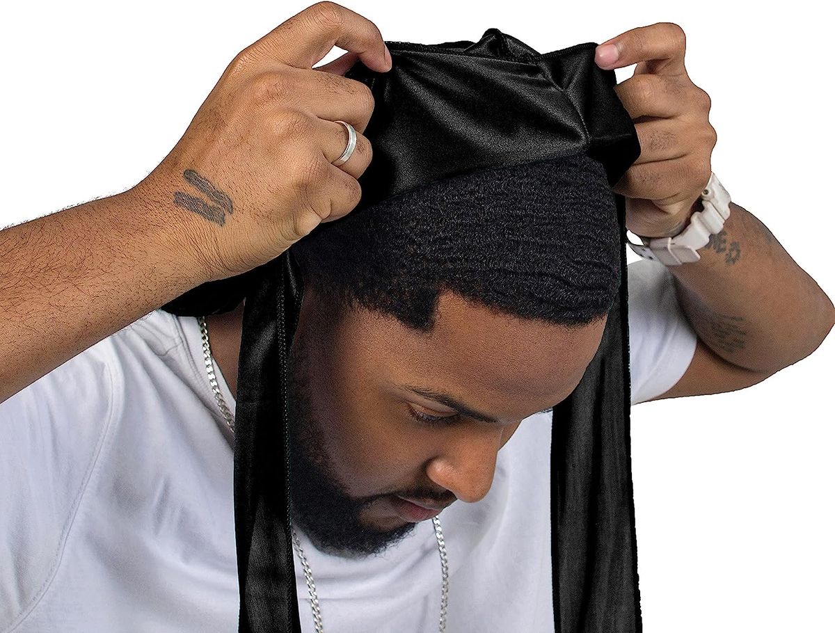 Black Durag For Men Premium Quality Silk Durag Ultra Soft
