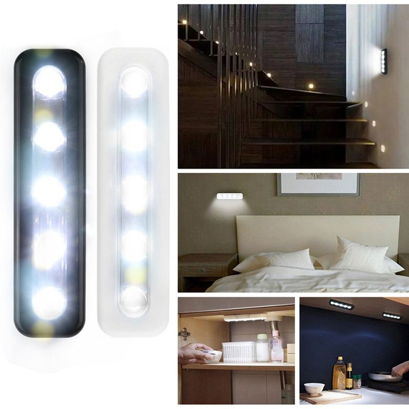 Touch-sensitive Control 5Pcs LED Under Cabinet-Black
