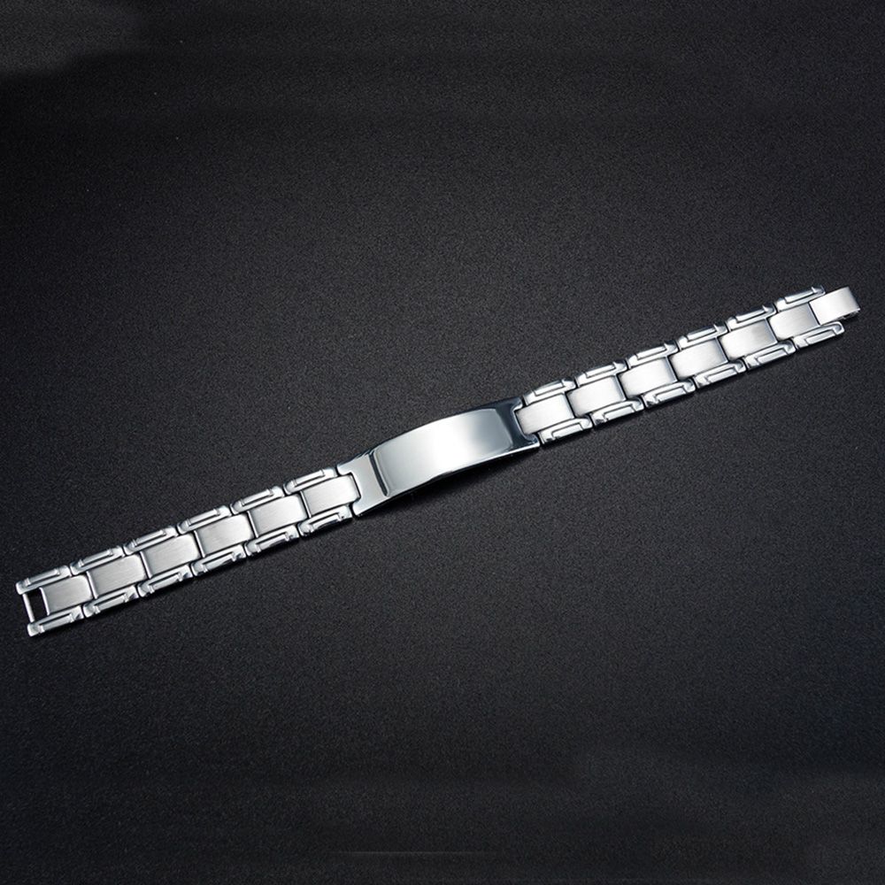 Smooth Men's Stainless Steel Hand Jewelry Bracelet Adjustable Watch Type Chain
