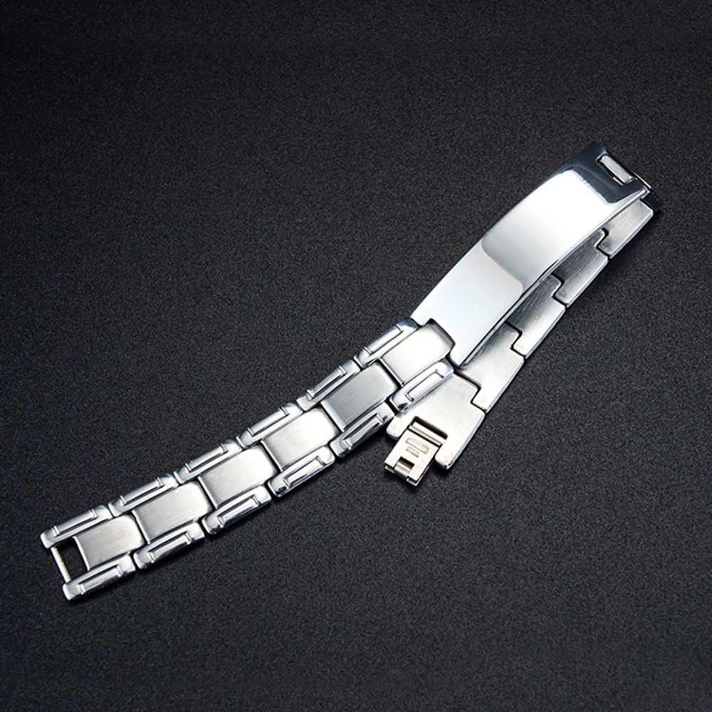 Smooth Men's Stainless Steel Hand Jewelry Bracelet Adjustable Watch Type Chain