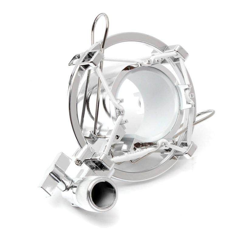 3PCS Microphone Shock Mount Cradle Holder Clip Stand For Recording Studio Silver