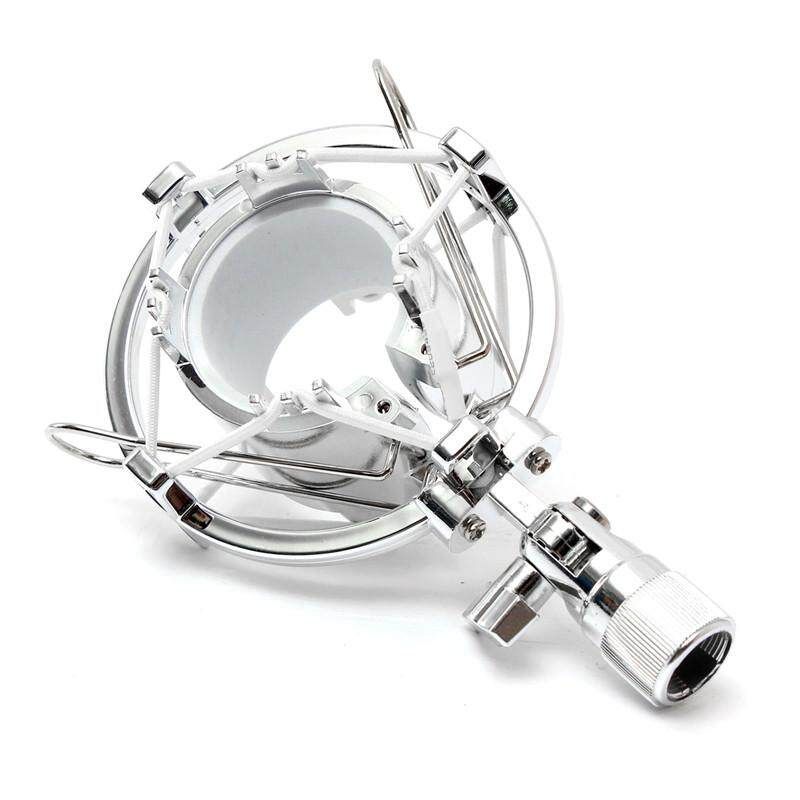 3PCS Microphone Shock Mount Cradle Holder Clip Stand For Recording Studio Silver