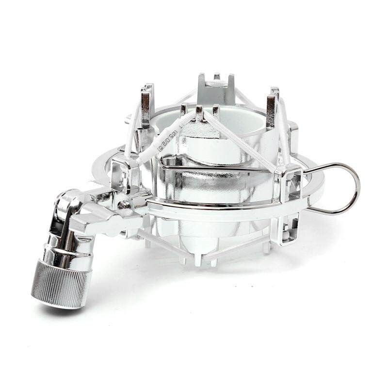 3PCS Microphone Shock Mount Cradle Holder Clip Stand For Recording Studio Silver