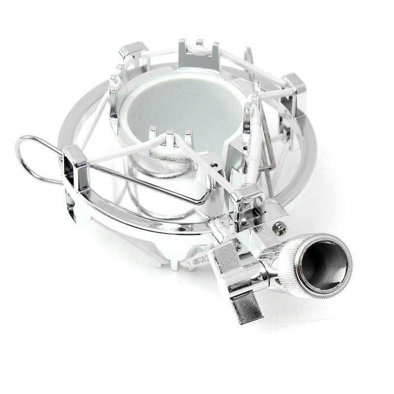 3PCS Microphone Shock Mount Cradle Holder Clip Stand For Recording Studio Silver