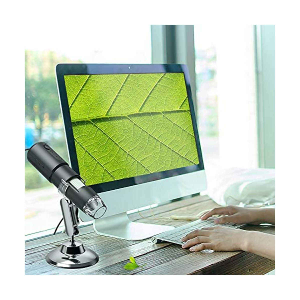 Wireless Digital Microscope Compatible with Laptop Windows Mobile Phone ComputerBlack