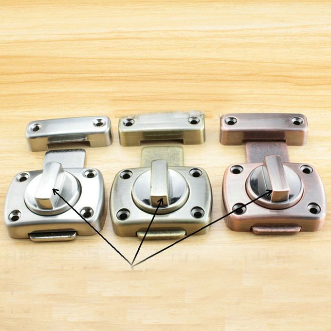 BATHROOM TOILET DOOR LOCK Cabinet Turn Bolt Privacy Bronze Size S