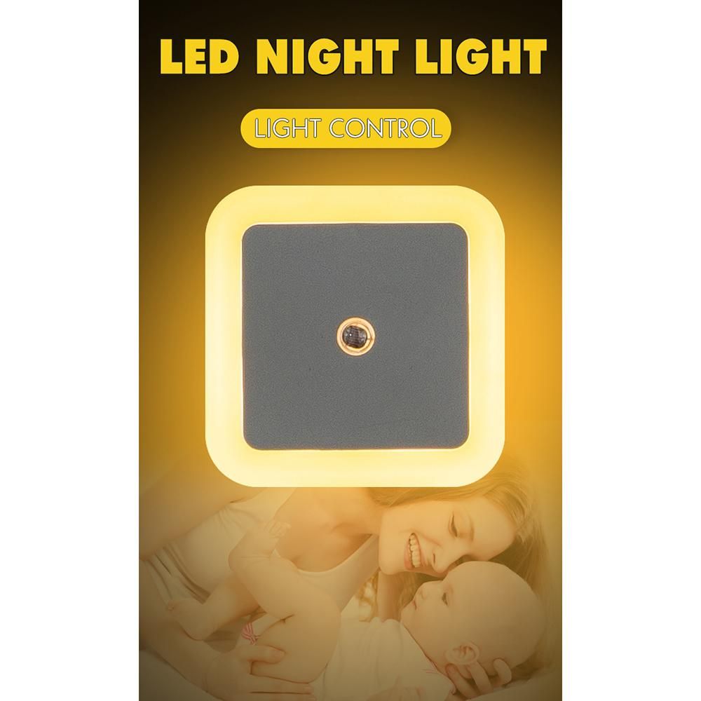8PCS Plug-in LEDs Night Light with Auto Dusk to Dawn Sensors Lighting Control Nightlight for Bedroom Stairs Kitchen Hallway