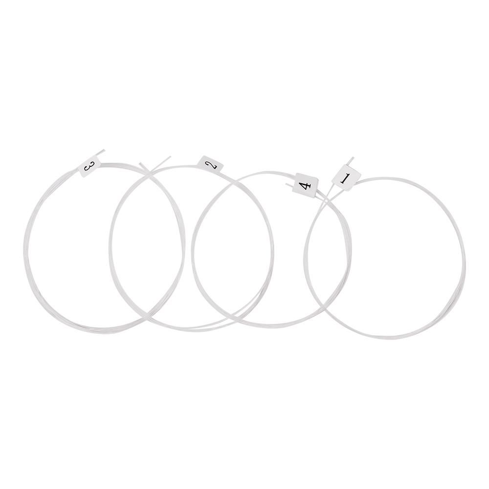 4pcs Ukelele Ukulele Uke String Carbon Fiber Material Transparent