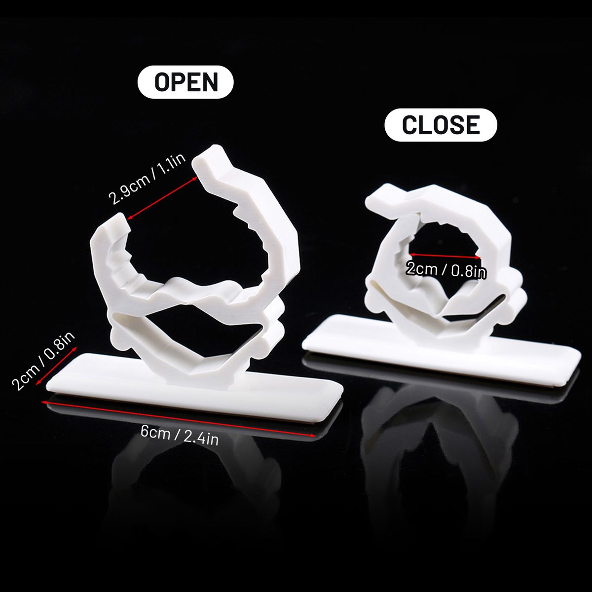 2pcs Wall Mounted Fishing Rod Holder Storage Clips Clamps