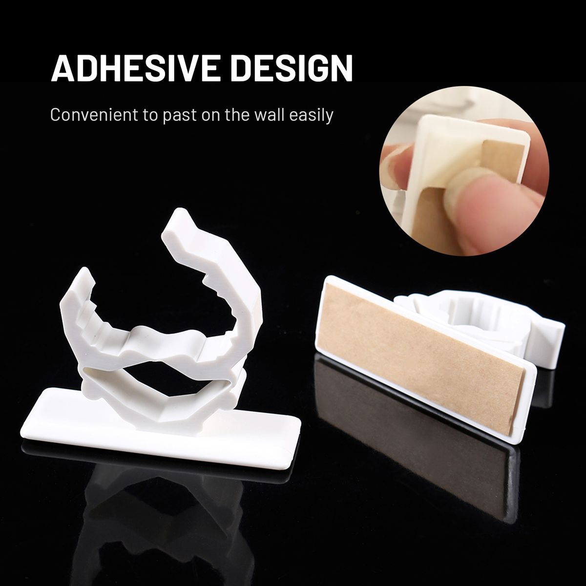 2pcs Wall Mounted Fishing Rod Holder Storage Clips Clamps
