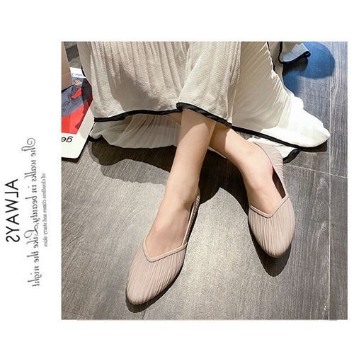 Sandals Waterproof Rain Boots Low-top Gelatin Jelly Shoes Non-slip Apricot
