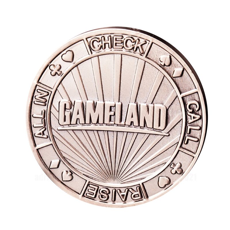 Watch Dog Dealer Button Royal Flush Brass Playing Cards Guard Raise Call Check All In Press