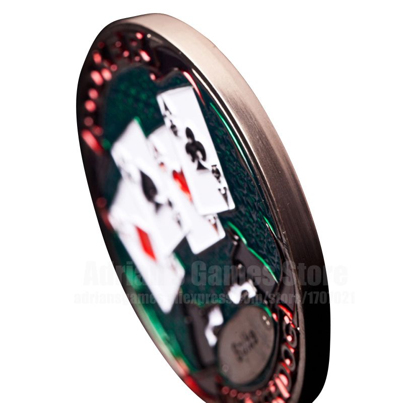 Watch Dog Dealer Button Royal Flush Brass Playing Cards Guard Raise Call Check All In Press
