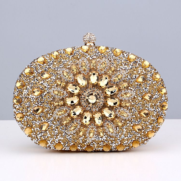 Crystal Clutch Purse - GOLD