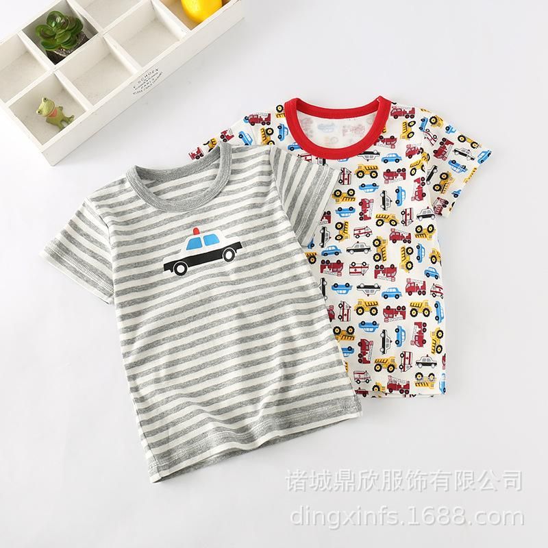 Summer Thread Children's Clothing Boys And Girls Baby Half Sleeve Pure Cotton Short Sleeve