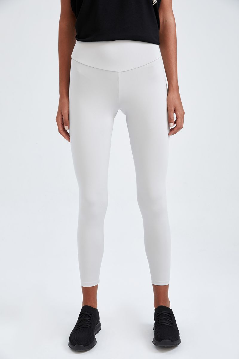 Woman Legging Fit Knitted Leggings-Grey