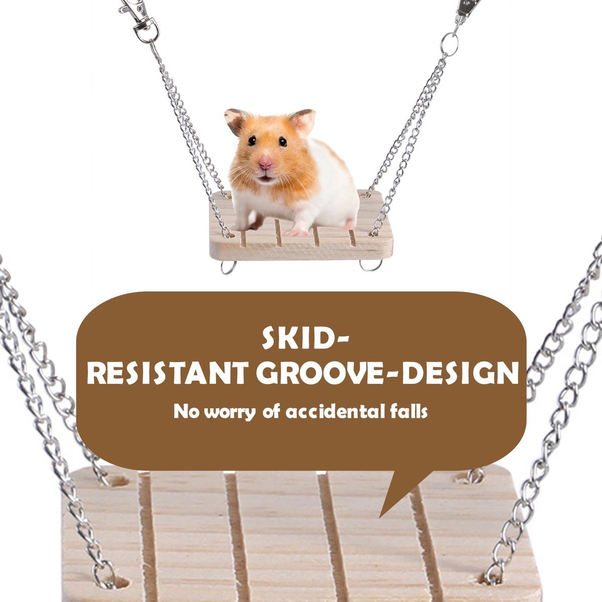 11PCs Hamster Chew Toys Set Natural Wooden Molar Toys Blocks