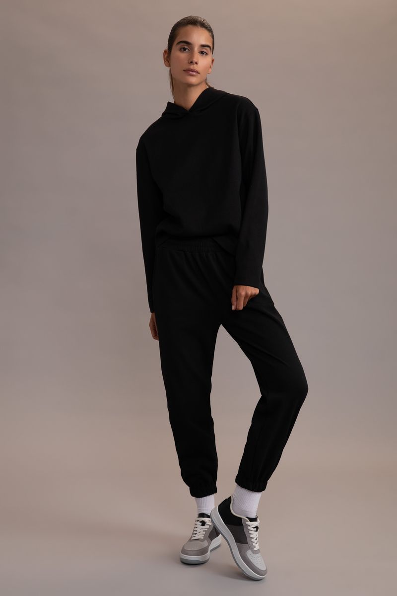 Woman - Standart Fit Trousers-Black