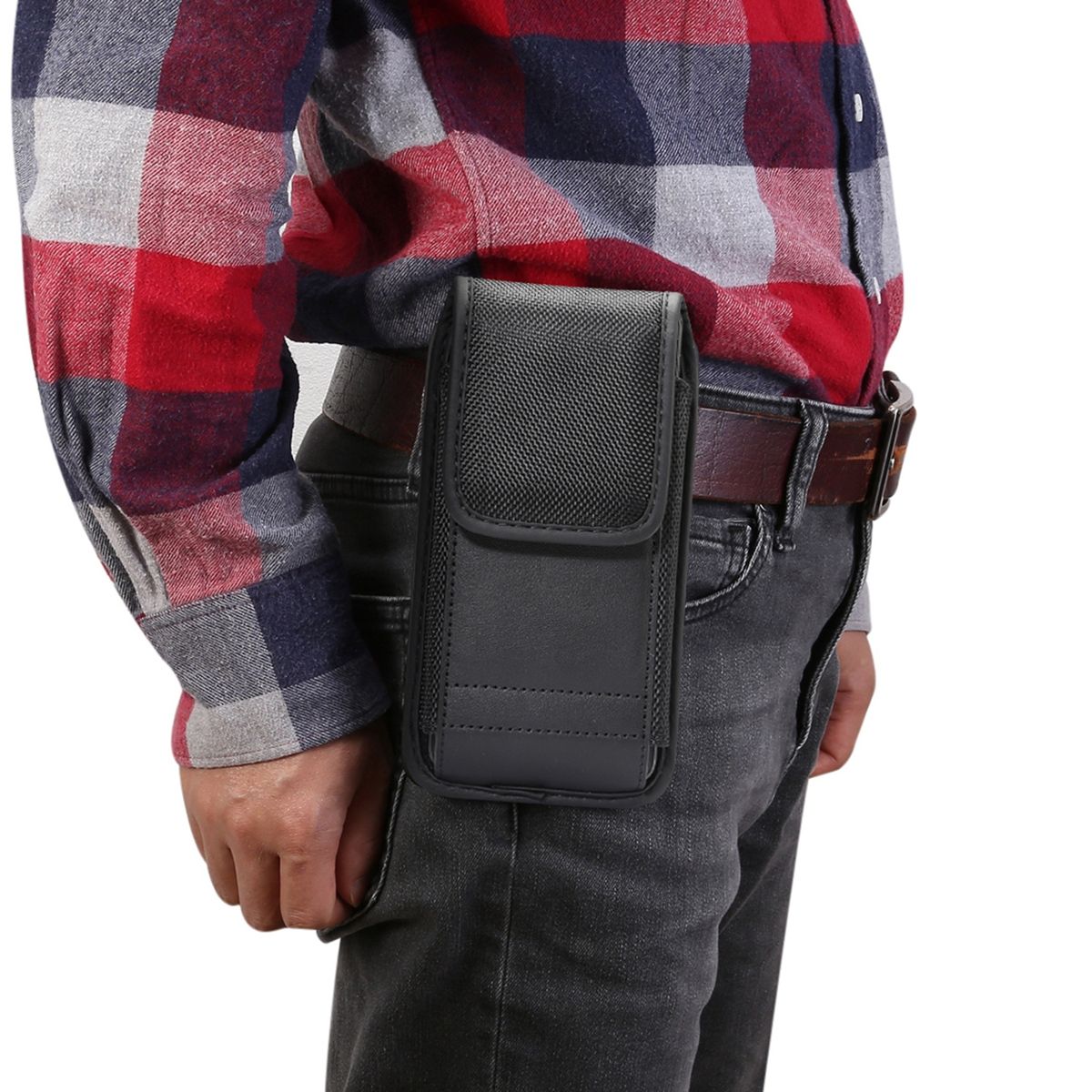 Nylon Cloth Phone Waist Bag For 6.4-6.9 Inch