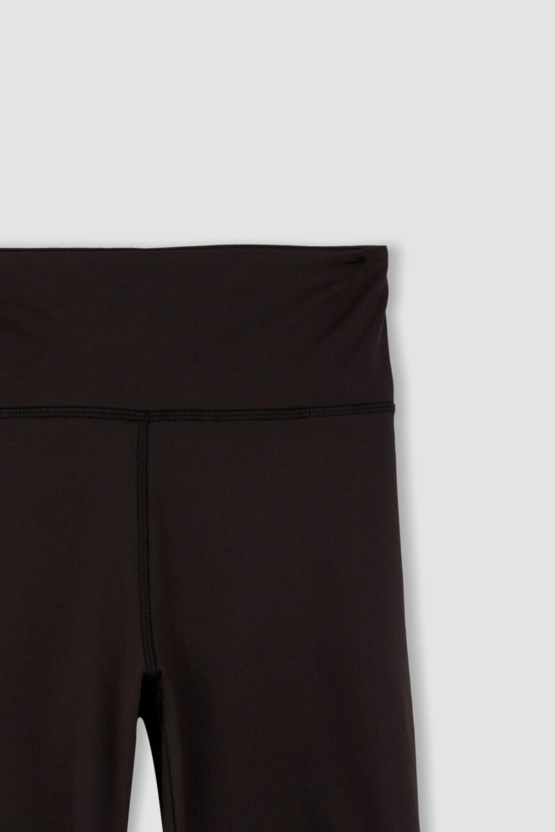 Woman Cycling Knitted Leggings-Black