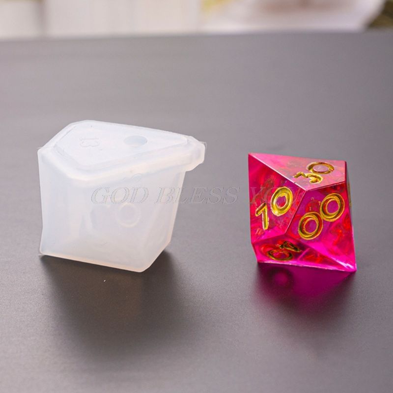 10 Pcs/Set Transparent Epoxy Mold UV Resin DIY Dice Mould Crafts Making Molds Drop Shipping