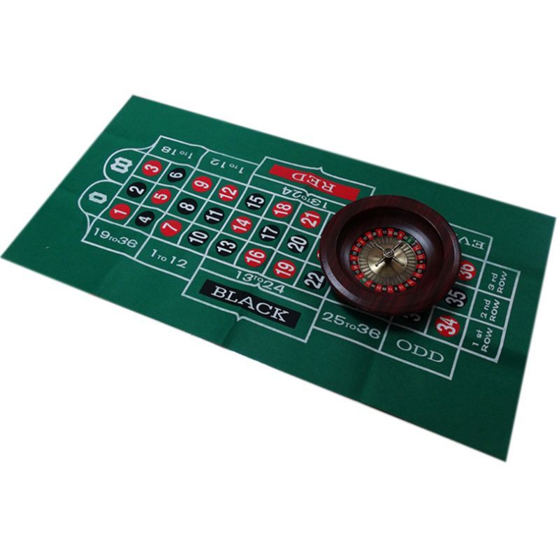 Double-sided Game Tablecloth Roulette & Blackjack Table Mat B36F