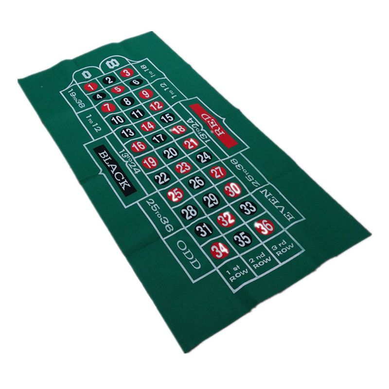 Double-sided Game Tablecloth Roulette & Blackjack Table Mat B36F