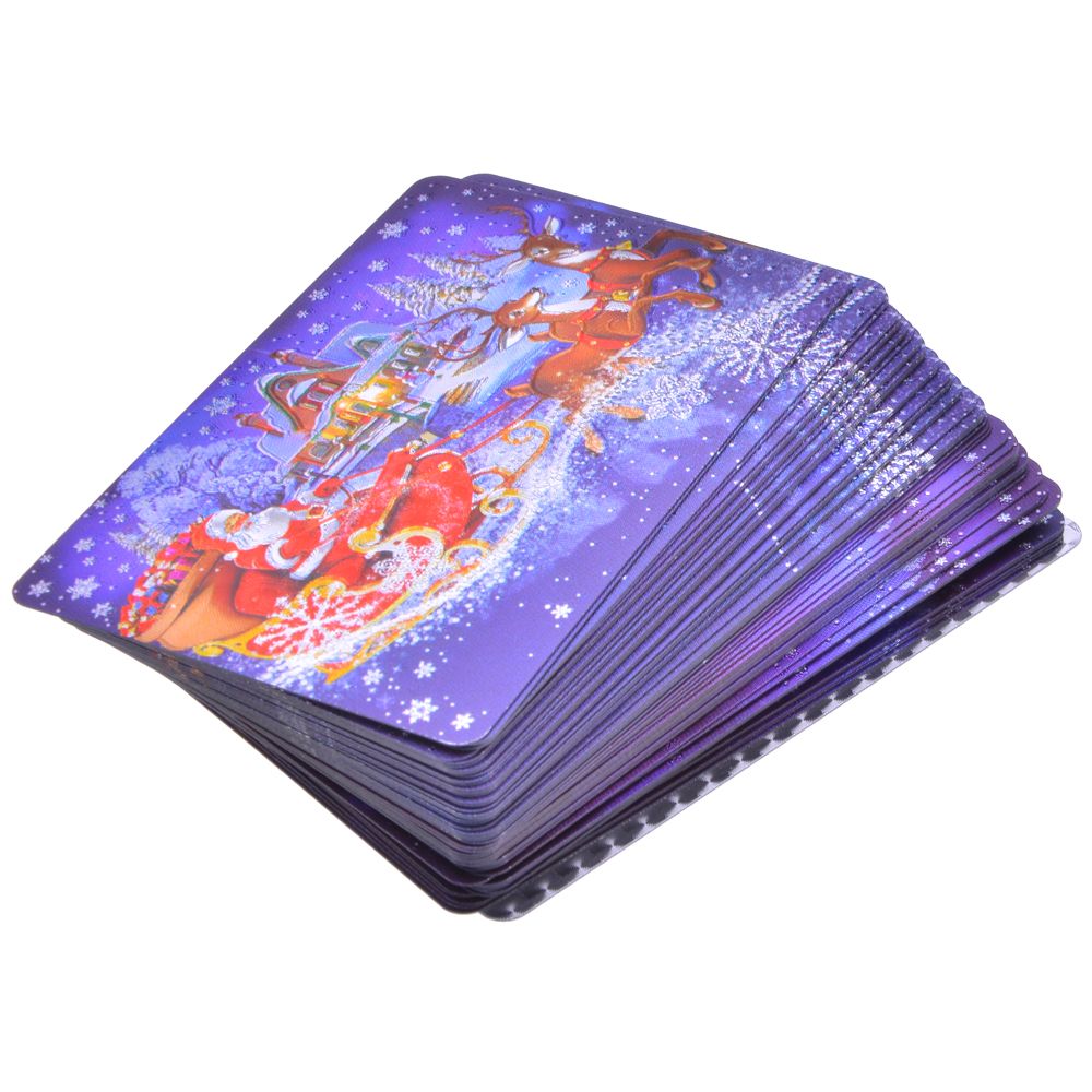 Foil Christmas Style Plastic Playing Cards Waterproof Cards Good Price Board Game Silver