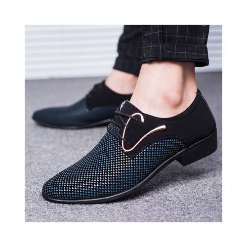 Men's Large Size Business Casual Formal Shoes-BLUE
