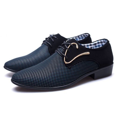 Men's Large Size Business Casual Formal Shoes-BLUE