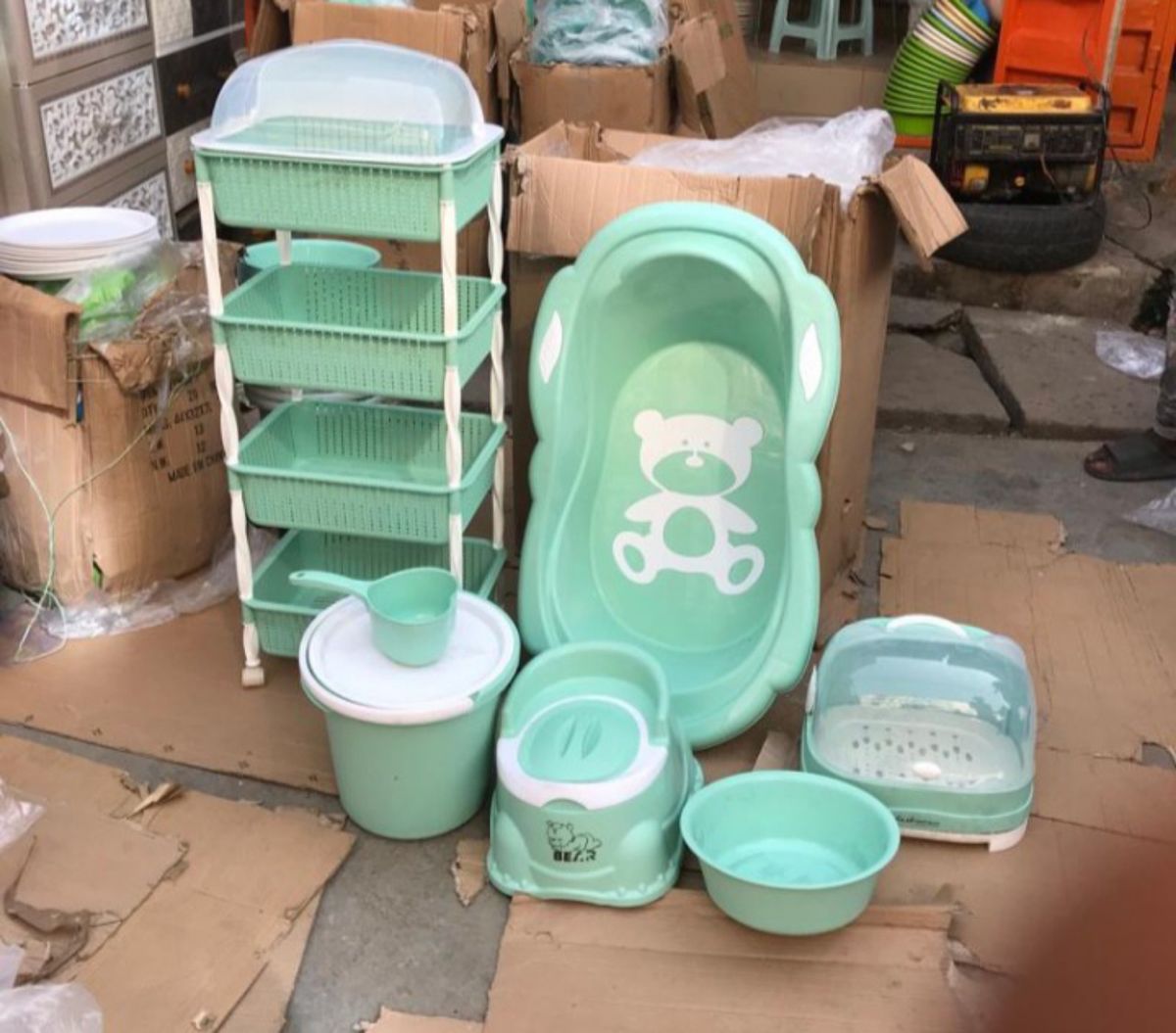 New Baby Mother Care Bathing Tube Set With  Cabinet