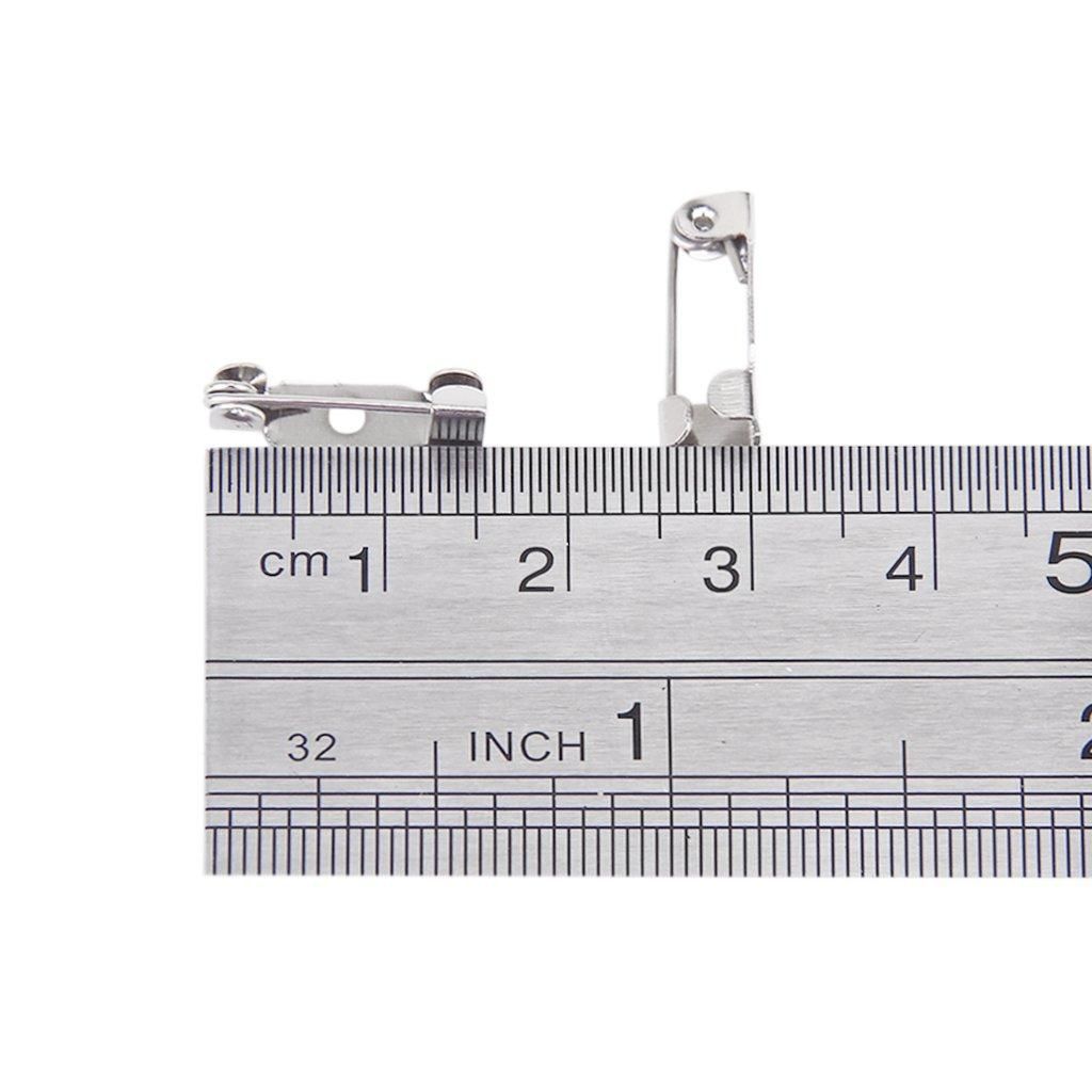 50Pcs Pins Lapel Pins Safety Pin 15Mm for DIY Brooch Pins  Badges or Any Other Craft Projects