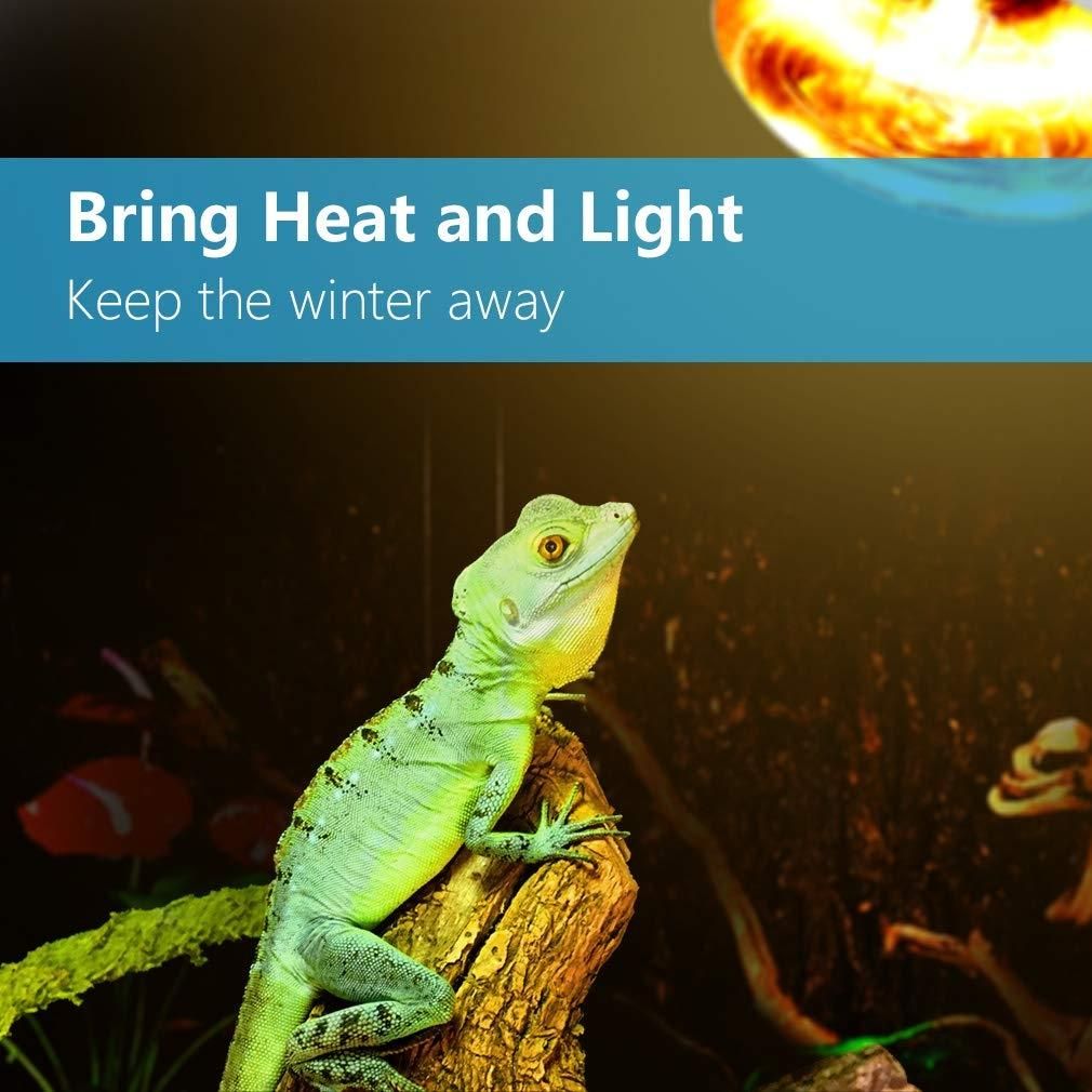 Reptile Uvb Uva Heat Lamp  For Truly -Like Bright Heat For  Amphibian And 100 W