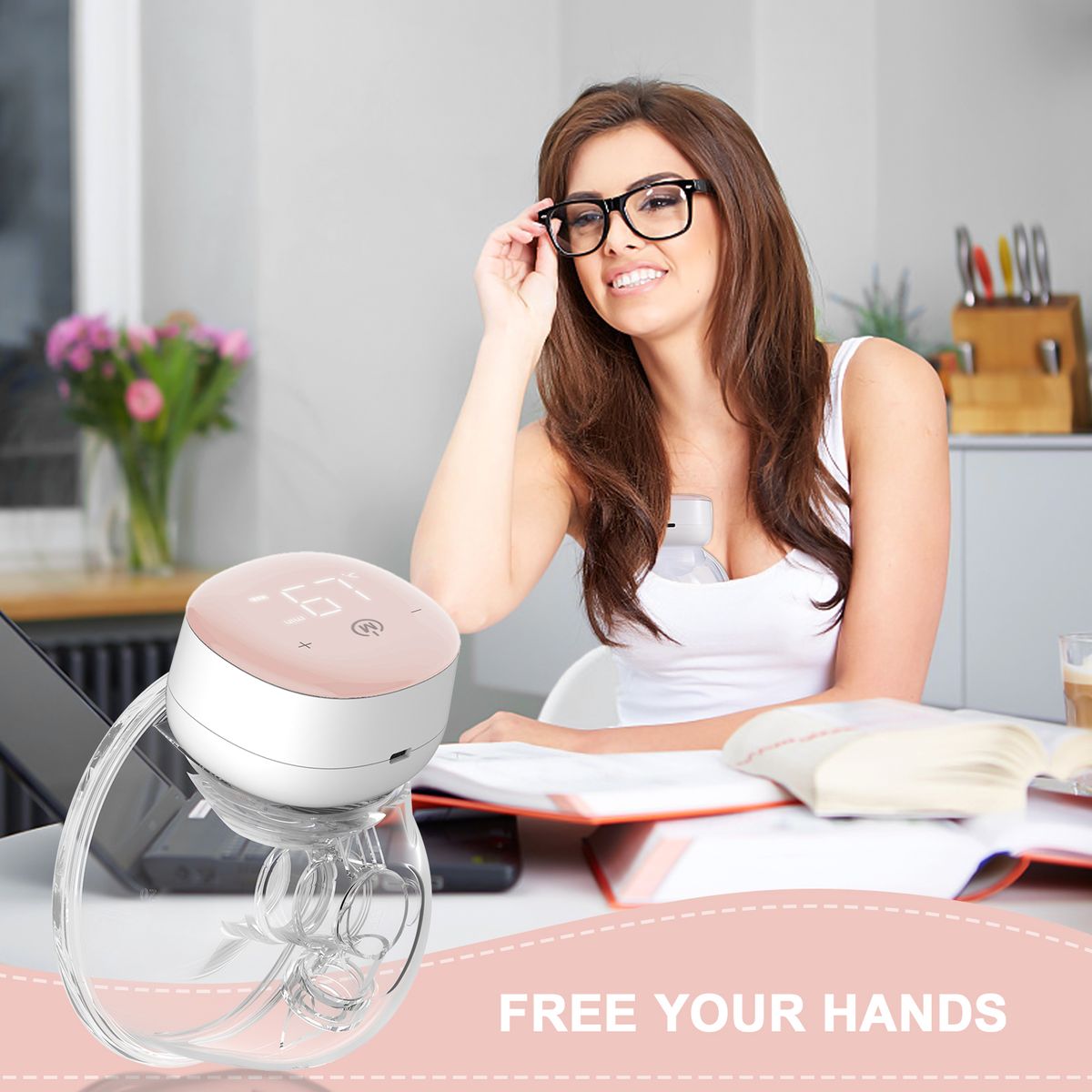 P3 Wearable Electric Breast Pump 240ml,24mm Shield