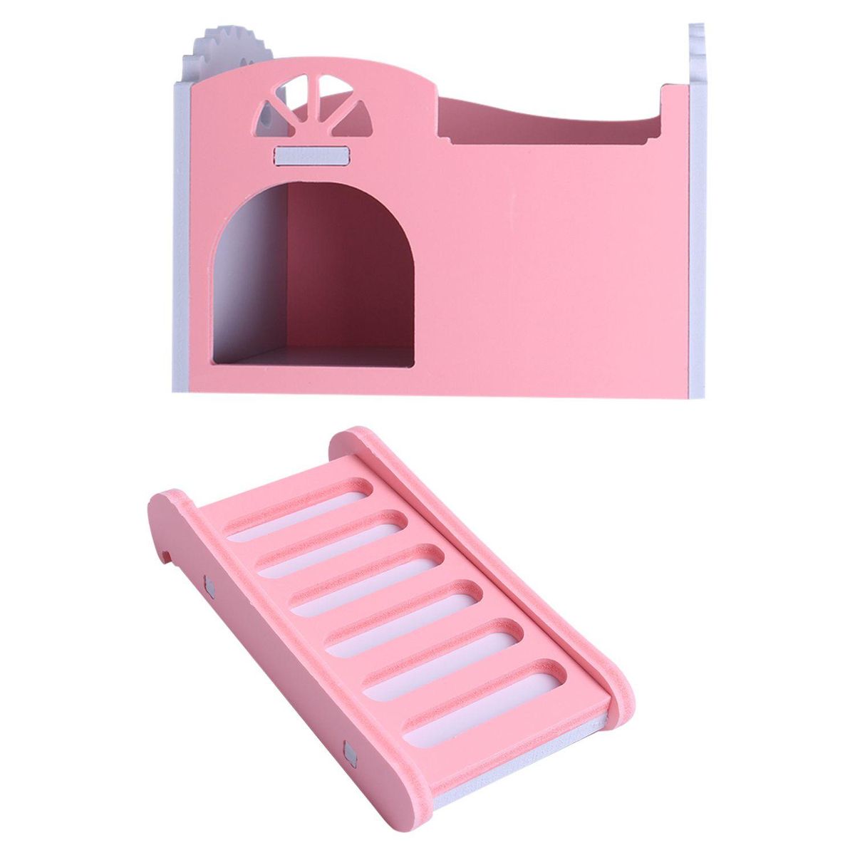 Pet Hamster Hedgehog Squirrel Ladder House Bed Nest Wood