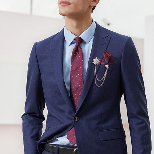 Men' Chain's Diamond Star Brooch Pin For Suite