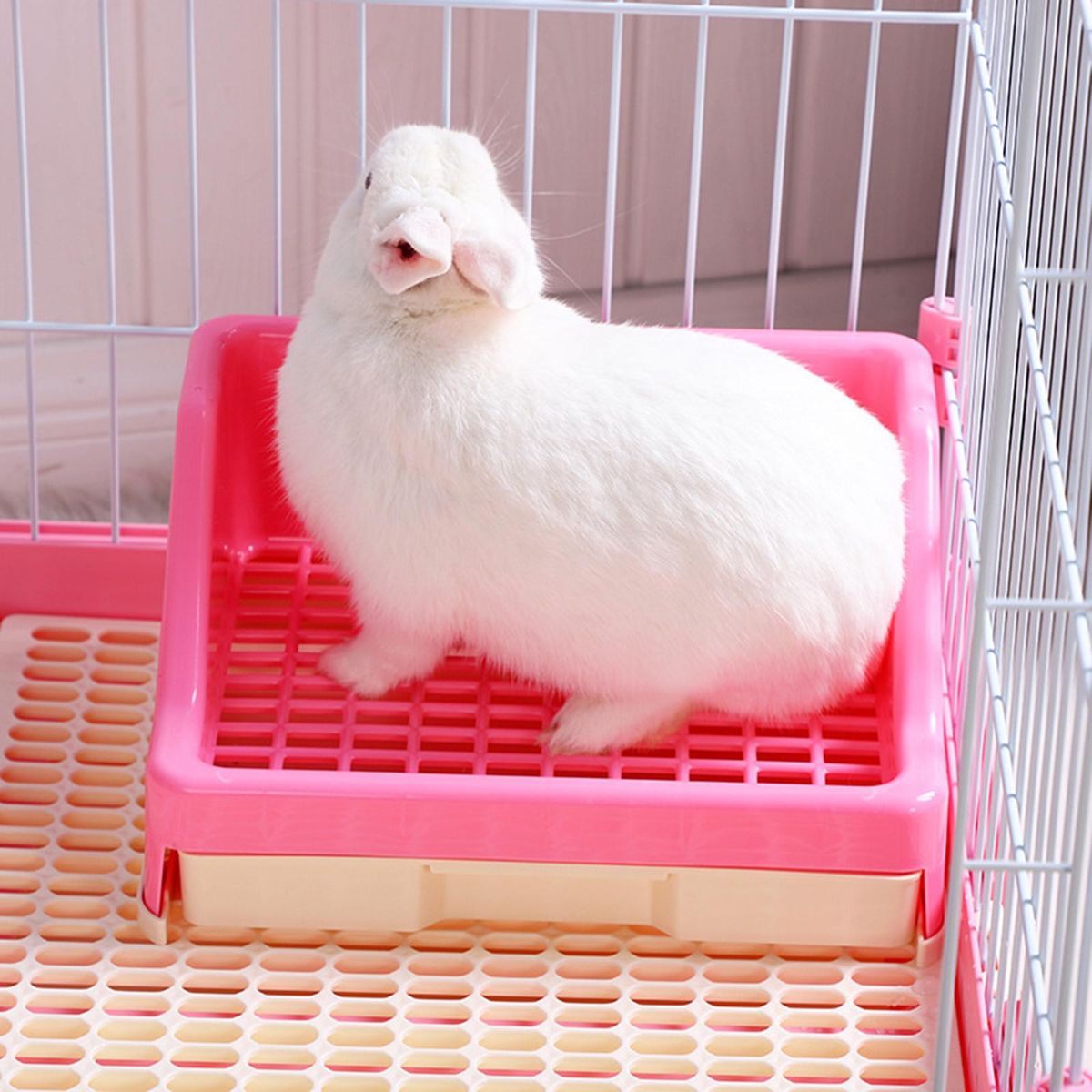 Rabbit Litter Box Corner Litter Box Potty For Ferret Chinchilla Pink