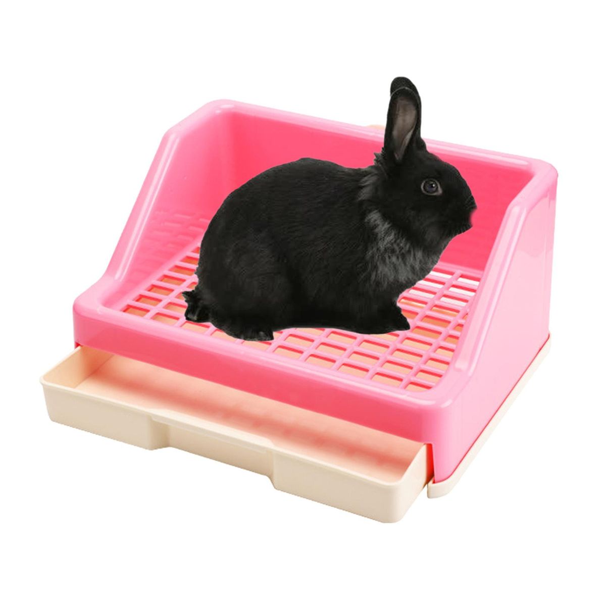Rabbit Litter Box Corner Litter Box Potty For Ferret Chinchilla Pink