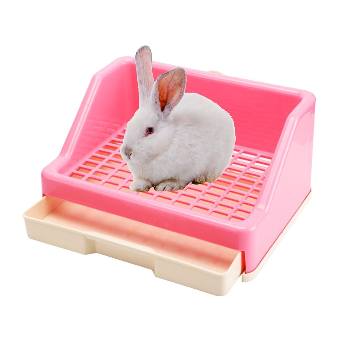 Rabbit Litter Box Corner Litter Box Potty For Ferret Chinchilla Pink