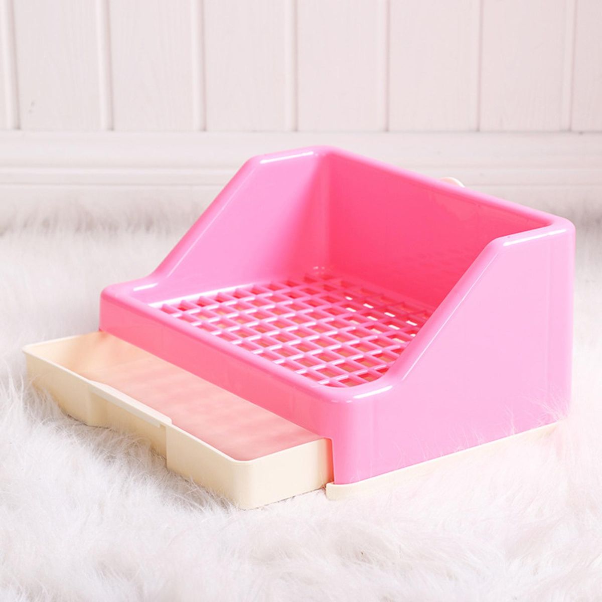 Rabbit Litter Box Corner Litter Box Potty For Ferret Chinchilla Pink