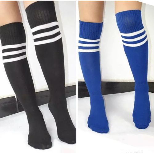 2 PAIRS KNEEL HIGH SOCCER SPORT FOOTBALL HOSE SOCKS