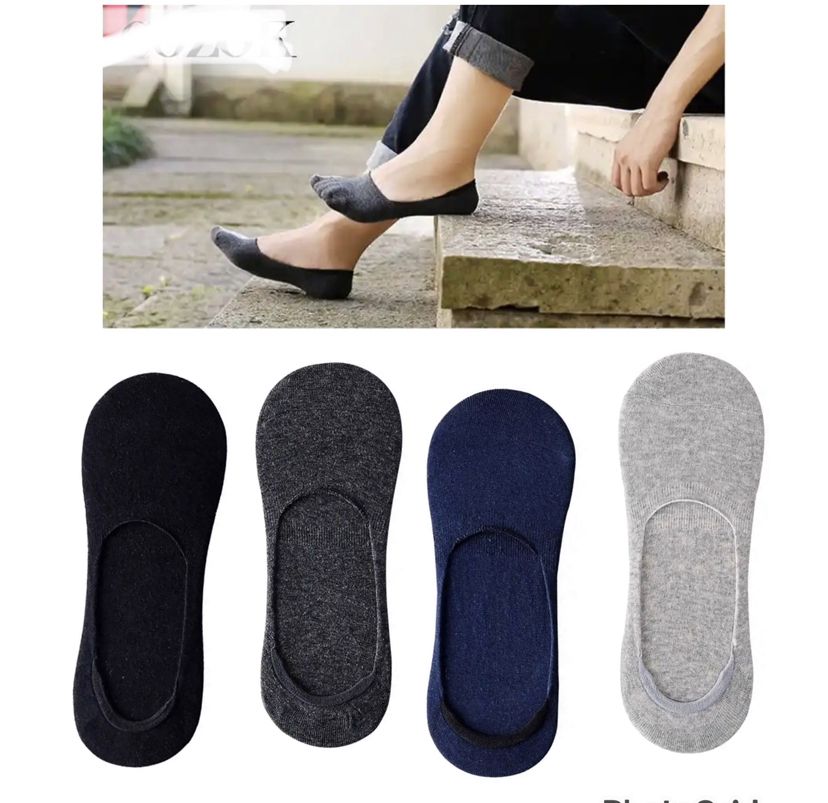 4 PAIR SNEAKERS LOAFERS FASHION INVISIBLE SOCKS