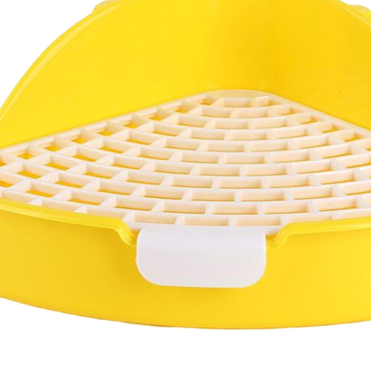 Triangle Rabbit Litter Box Pet Pan Toilet For Bunny Rabbit Cage Yellow