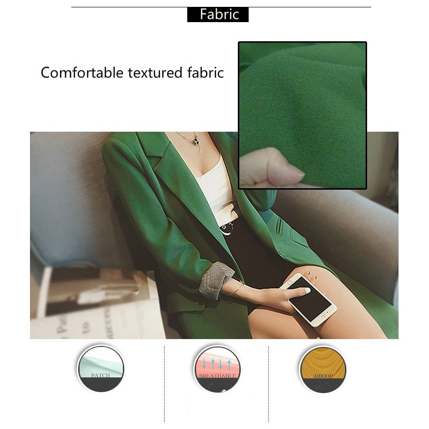 Women Long Blazer Jacket Office OL Work Formal Suit Coat