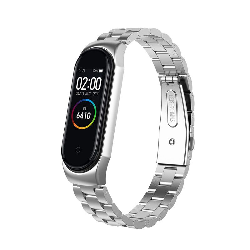 Metal Strap For Xiaomi Mi Band 4 3 Screwless Stainless Steel Bracelet Wristbands Replace Accessories For Mi Band 3 4 Strap
