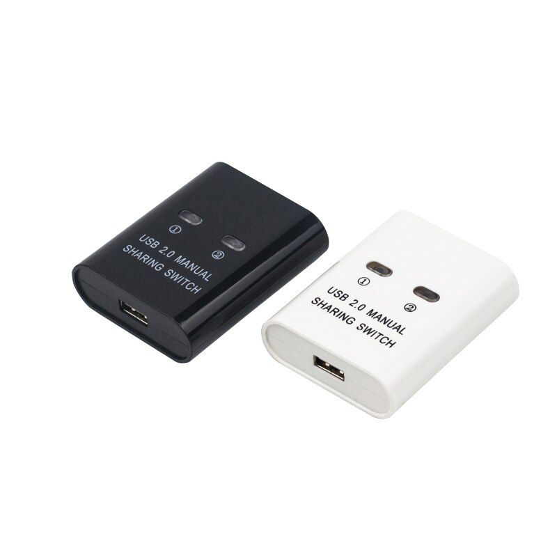 USB Manual Switch 2 Port Usb2.0 Hub Two Computers Share U Disk Printer Device Two In One Out USB2.0 Sharer