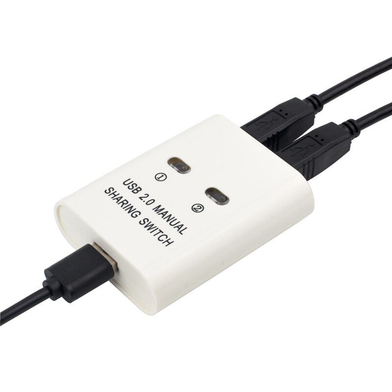 USB Manual Switch 2 Port Usb2.0 Hub Two Computers Share U Disk Printer Device Two In One Out USB2.0 Sharer