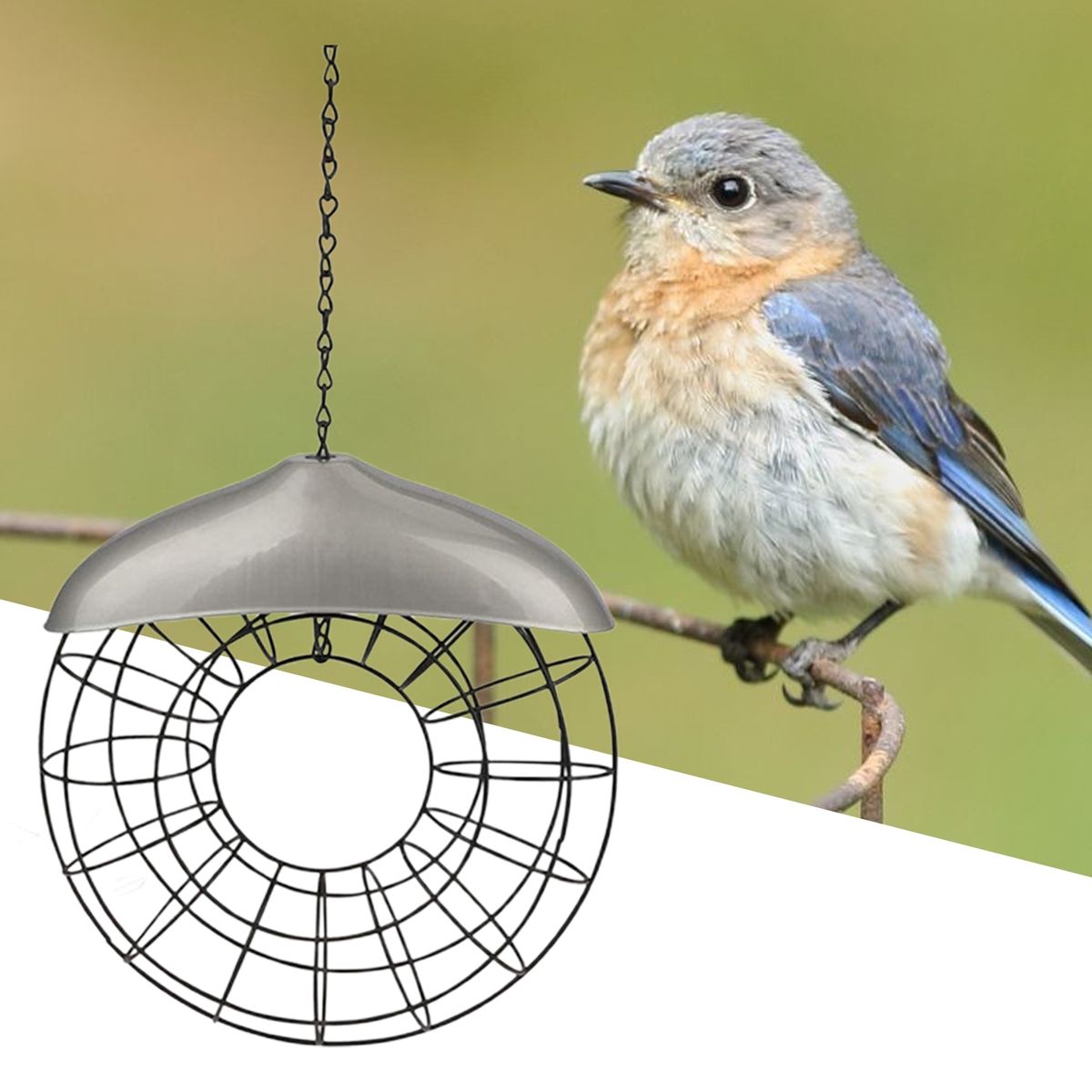 Bird Feeder Platform Easy To Fill Wild Bird Feeder Black