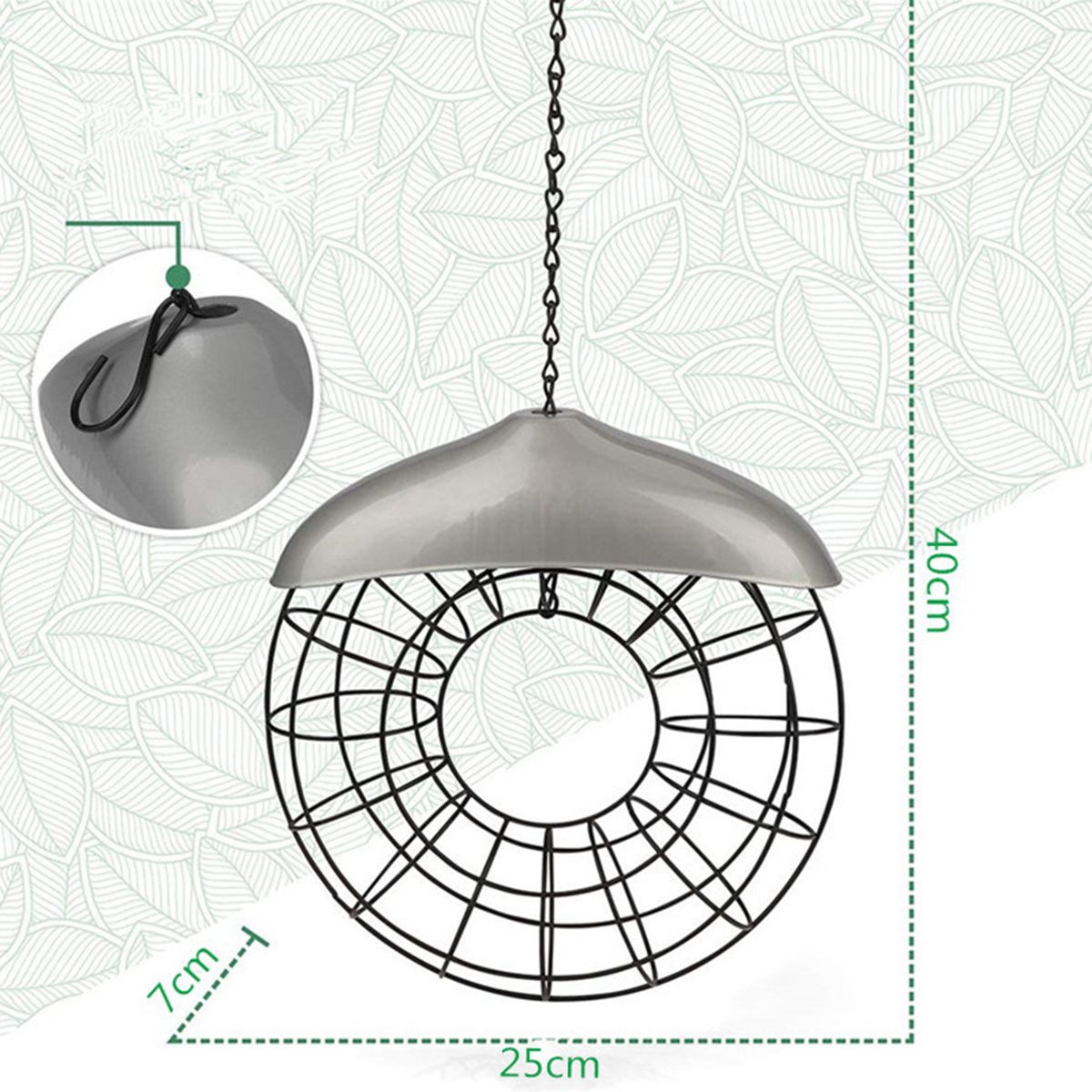 Bird Feeder Platform Easy To Fill Wild Bird Feeder Black