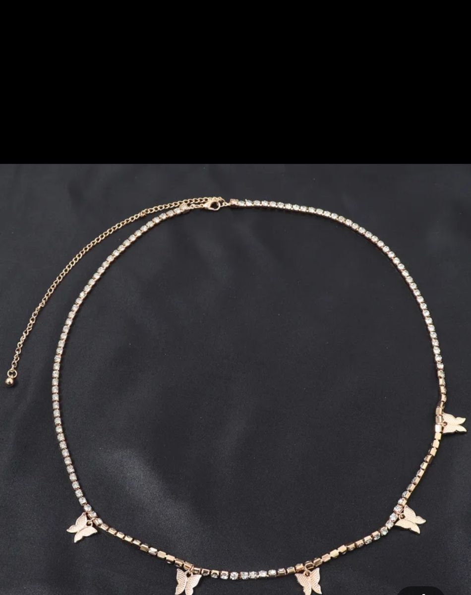 Womens Body Waist Butterfly Pendant Chain Jewelry Gold